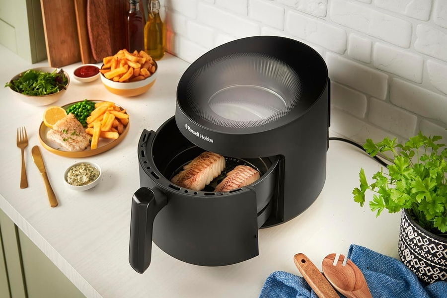 RUSSELL HOBBS Heißluftfritteuse Airfryer Satisfry Panoramic 10 Programme Grillen