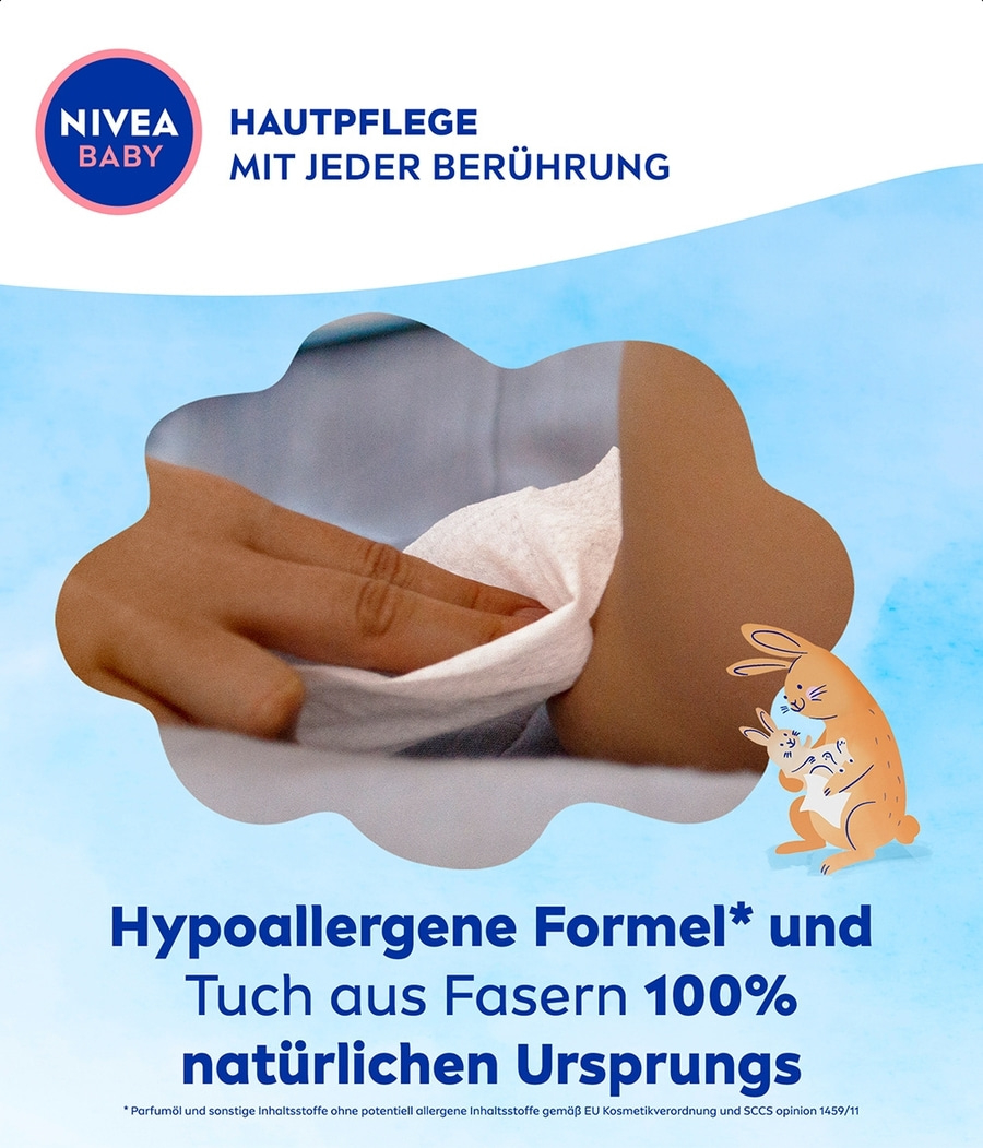 NIVEA Baby Soft & Cream Feuchttücher 4x57 Stück Mandelöl sowie Vitamin B5, C & E