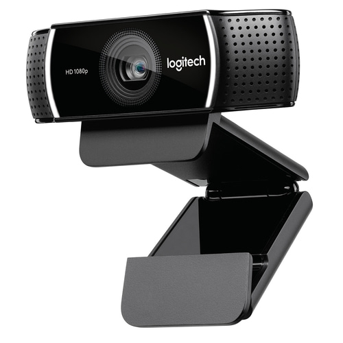 LOGITECH Webcam C922 Pro Stream Full HD 2 Mikrofone USB 60fps schwarz NEU