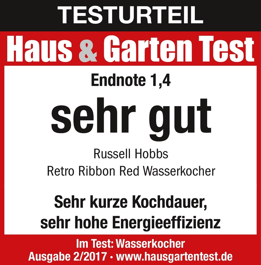 RUSSELL HOBBS Wasserkocher Retro Ribbon Red 21670-70 1,7 L kabellos 2400 W