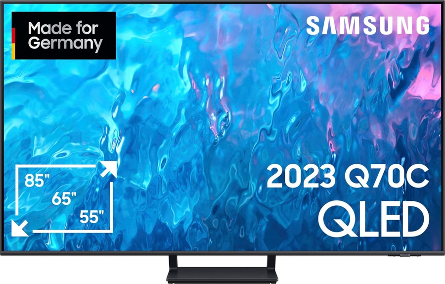 Samsung QLED Fernseher, 2023 Q70C, 85 Zoll, 65 Zoll, 55 Zoll, Made for Germany