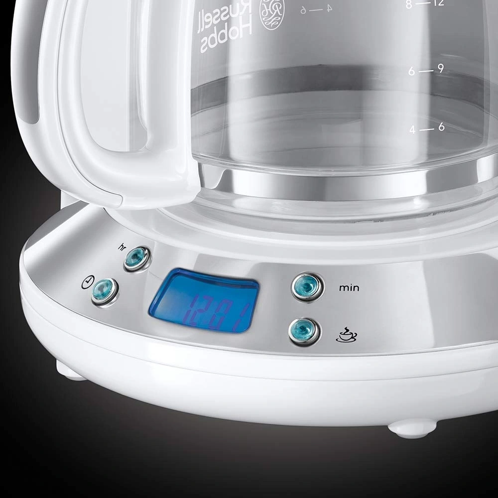RUSSELL HOBBS Kaffeemaschine Inspire White 24390-56 Glas Timer 10 Tassen 1000 W