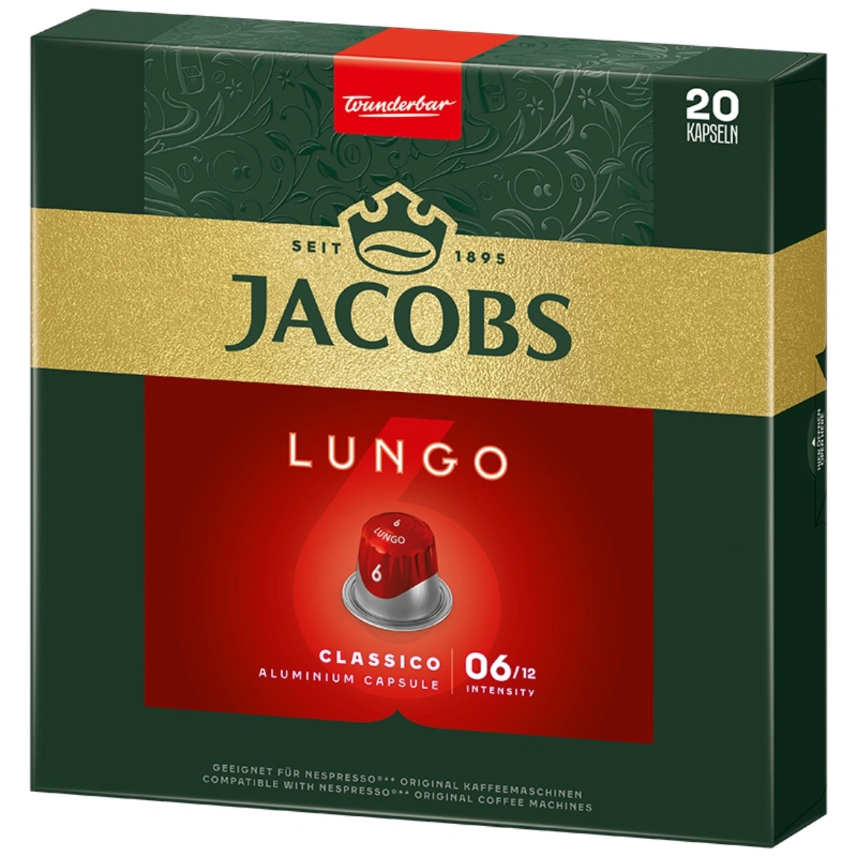 Packung Jacobs Lungo Classico Aluminium Kapseln