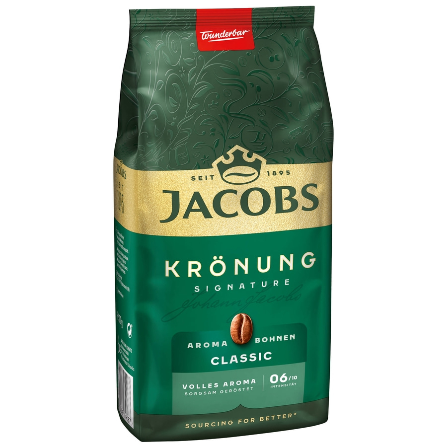JACOBS Kaffeebohnen Krönung Aroma-Bohnen Classic 12 x 500g ganze Bohnen geröstet
