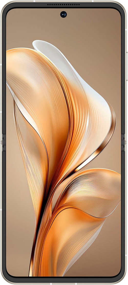 Goldenes Smartphone mit elegantem Design und geschwungenen Formen, modernes Gerät