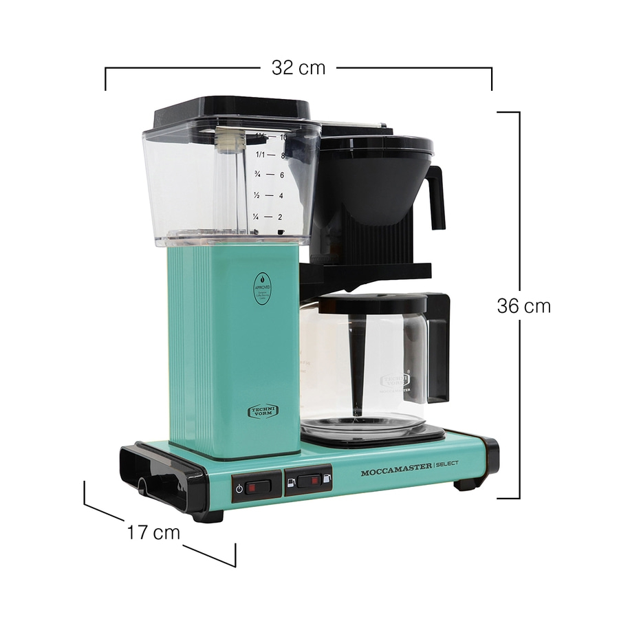 MOCCAMASTER Filterkaffeemaschine KBG Select Turquoise 1,25L türkis NEU