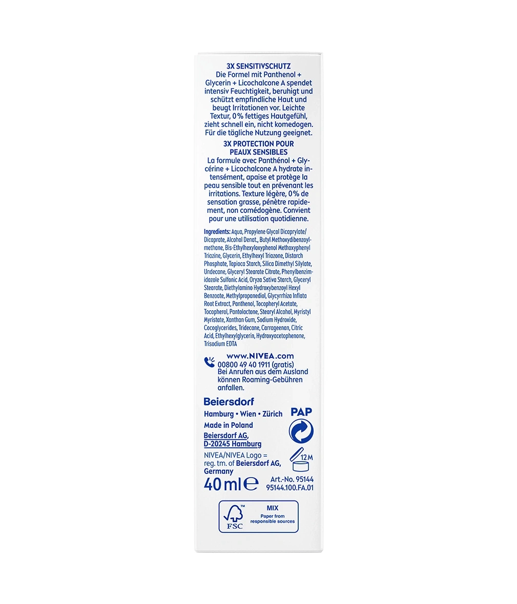 Nivea Creme mit Sensitivschutz Formel für empfindliche Haut