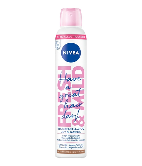 NIVEA Trockenshampoo Hair Care Mittlere Haartöne Fresh & Mild schonend 3 x 200ml