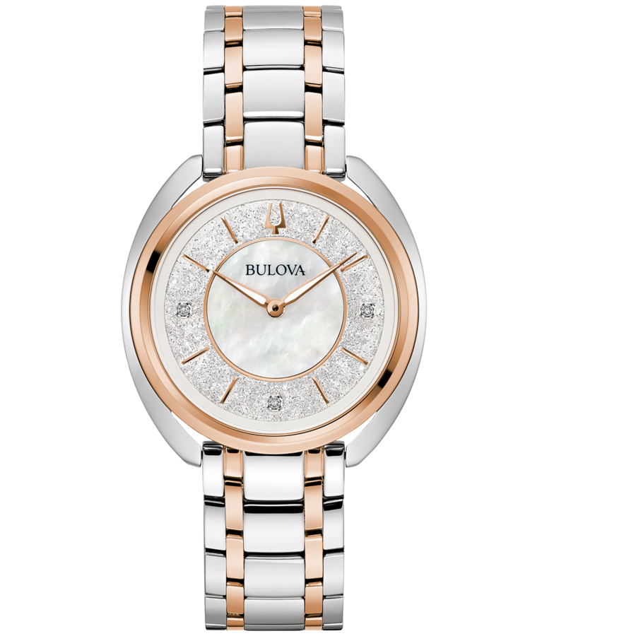 Bulova Damen Armbanduhr 98P219 Analog Kristallglas Quarzuhr Damenuhr B-Ware