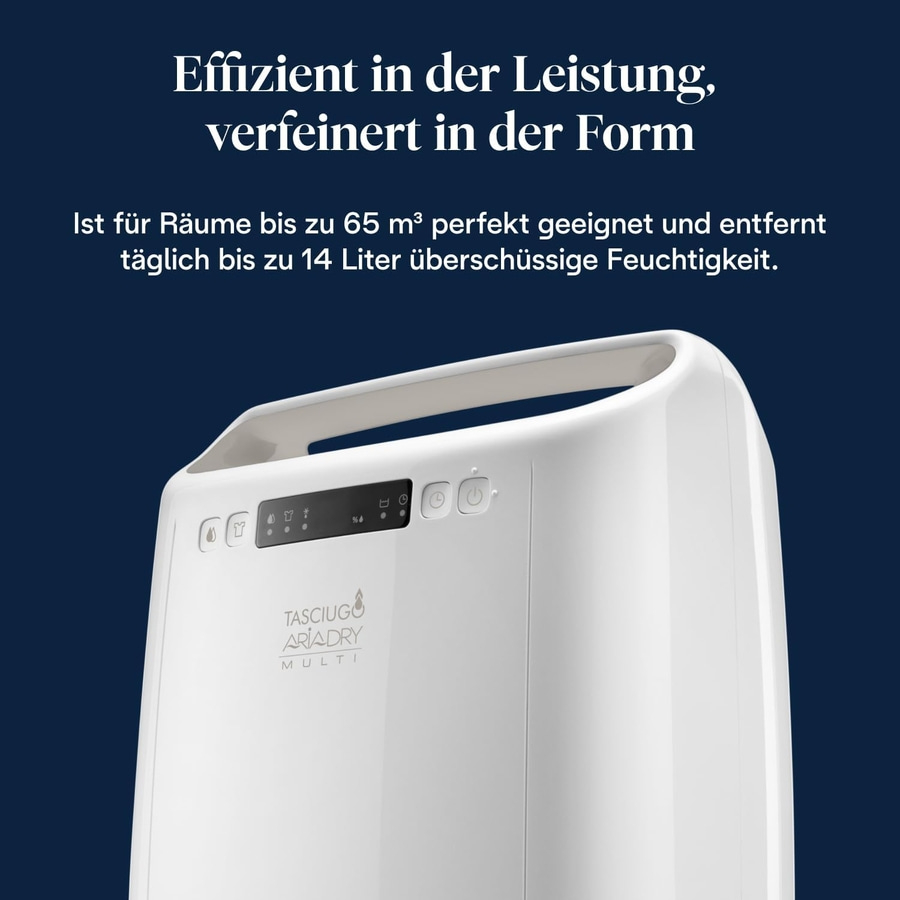 DE'LONGHI Luftentfeuchter Tascuigo AriaDry Multi DEXD214RF 14L 65m3 weiß