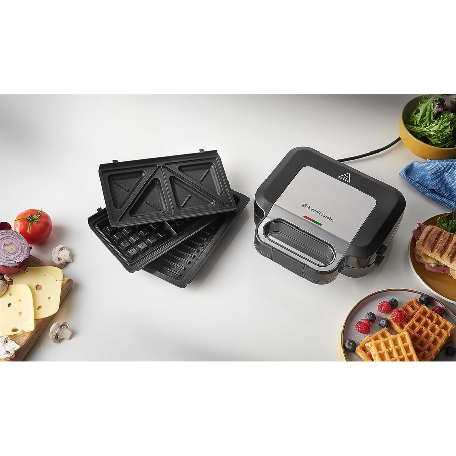 RUSSELL HOBBS Sandwichtoaster Waffeleisen Kontaktgrill Creations 3-in-1 Gerät