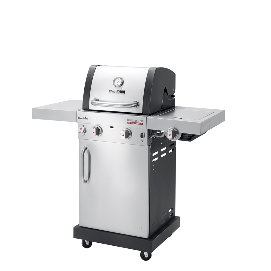 Char-Broil Gasgrill, Edelstahl, professionell, mit Rädern, für den Außenbereich
