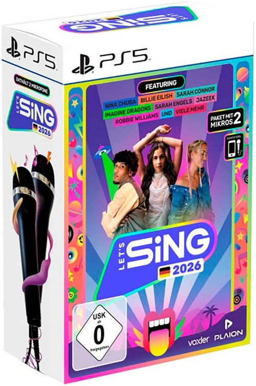 PlayStation 5 Spiel Let's Sing 2026 mit deutschen Hits Mikrofone PS5 B-WARE