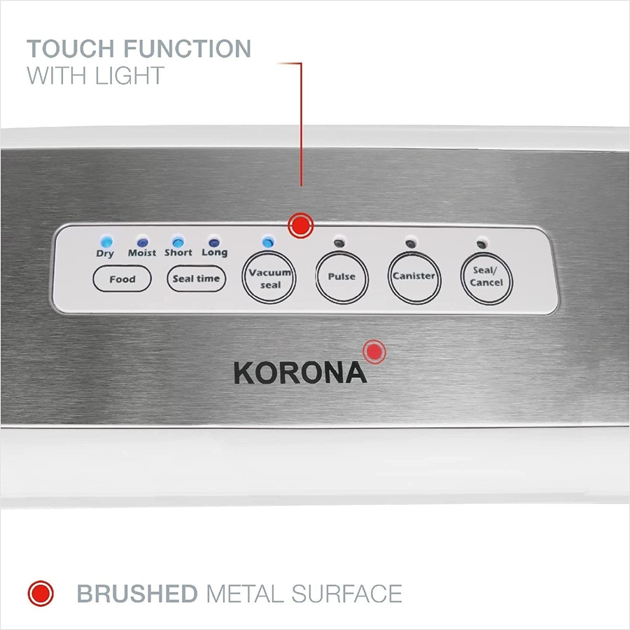 KORONA ELECTRIC 4-in-1 Vakuumierer 28000 28cm Sous Vide Garen 110W weiß NEU