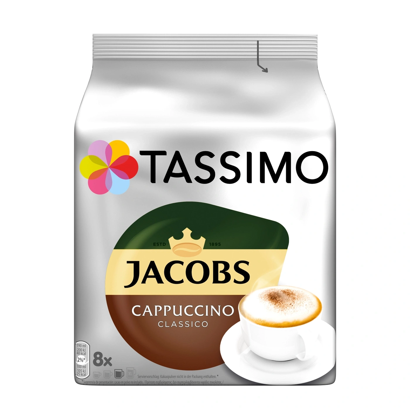 TASSIMO Kapseln Jacobs Cappuccino Classico T Discs 5x8 Getränke Kaffeekapseln