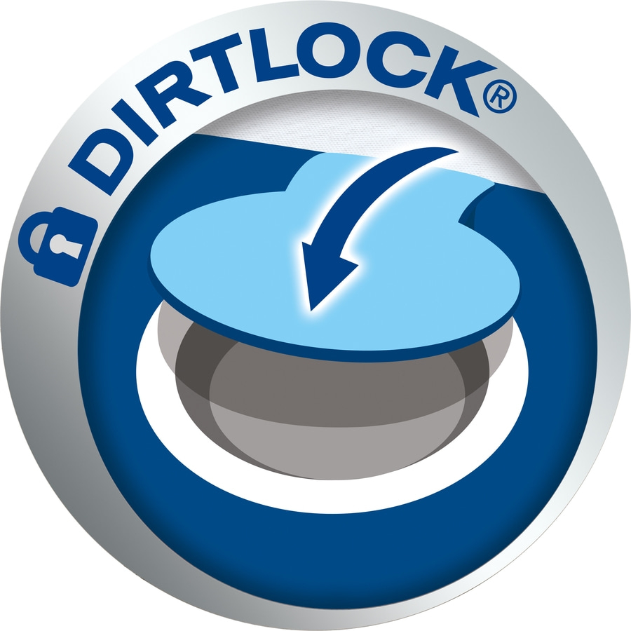 Logo mit blauem Pfeil und Schloss, das Dirtlock-Konzept darstellt.