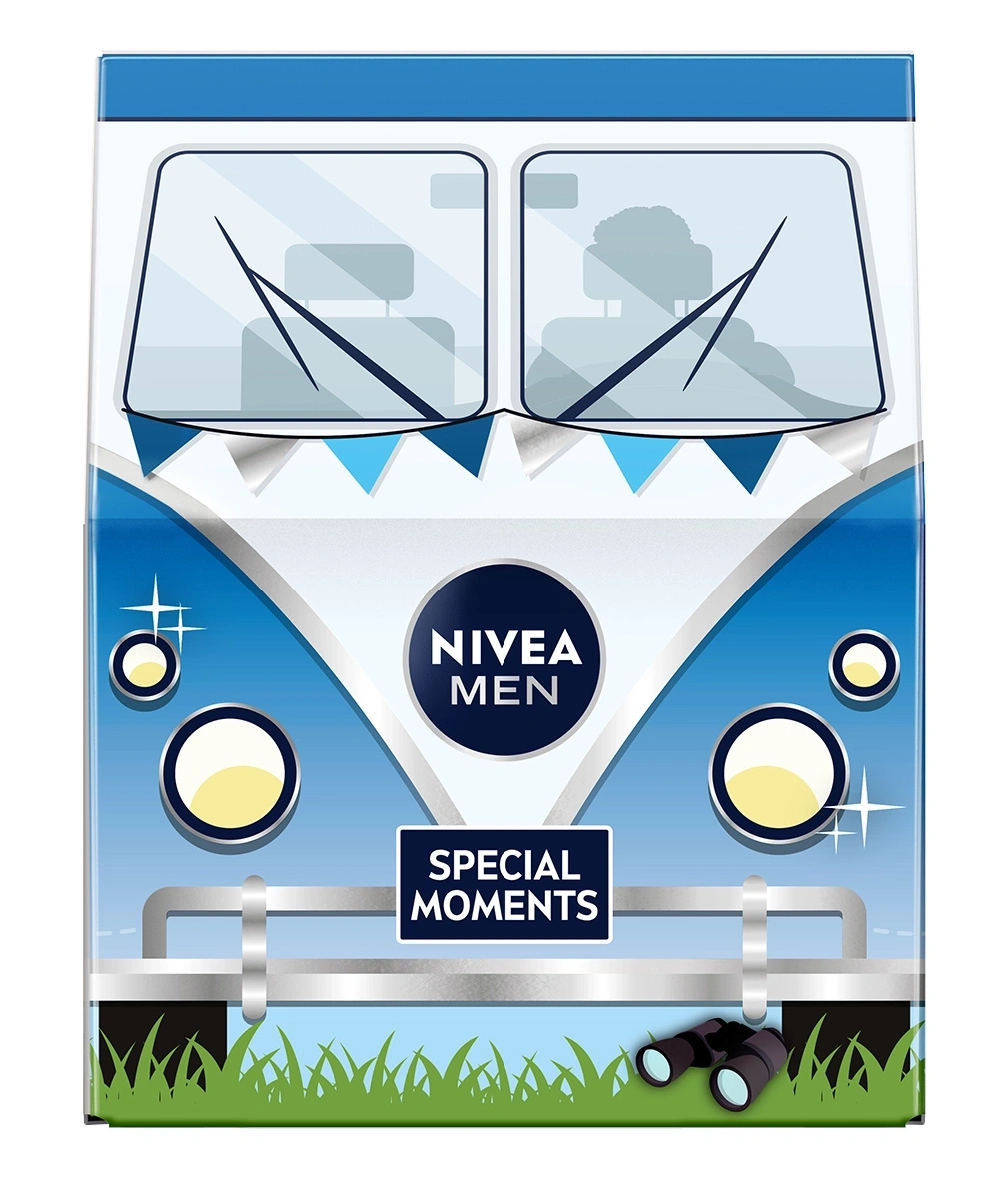 Nivea Men Special Moments Bus mit Fernglas und Gras