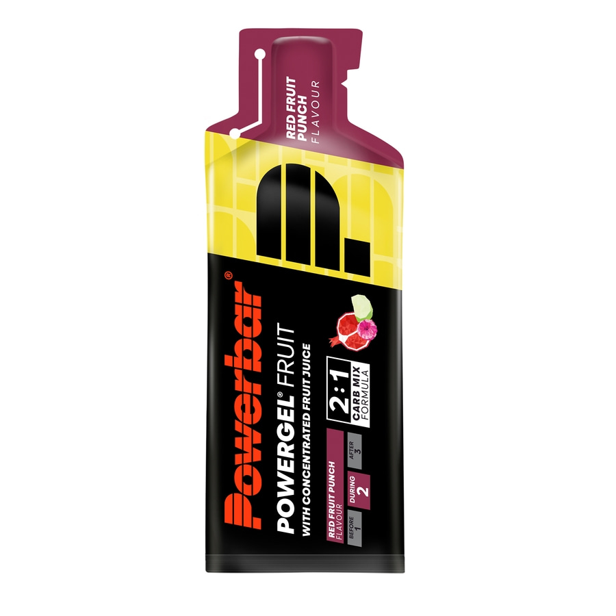 POWERBAR PowerGel Fruit Red Fruit Punch High Carb Energie Gel Natrium 24 x 41 g