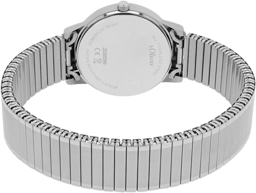 Uhr, Edelstahl, japanisches Uhrwerk, wasserdicht, s.Oliver, Armbanduhr, silber