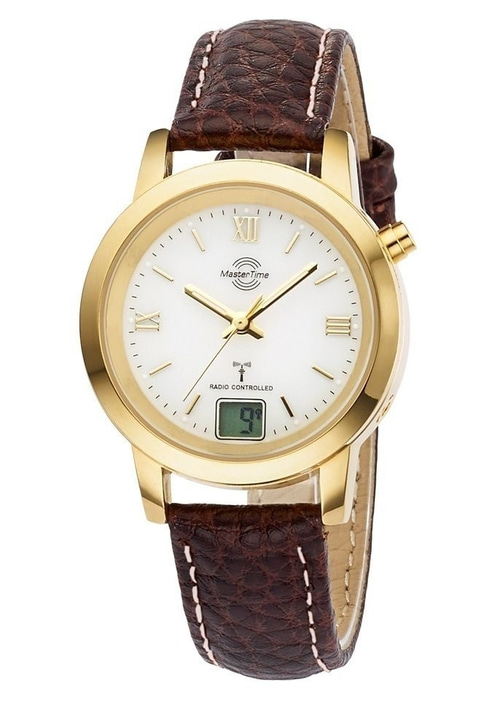 MASTER TIME MTLA-10299-13L Damenarmbanduhr Quarz Lederarmband 34 mm B-WARE