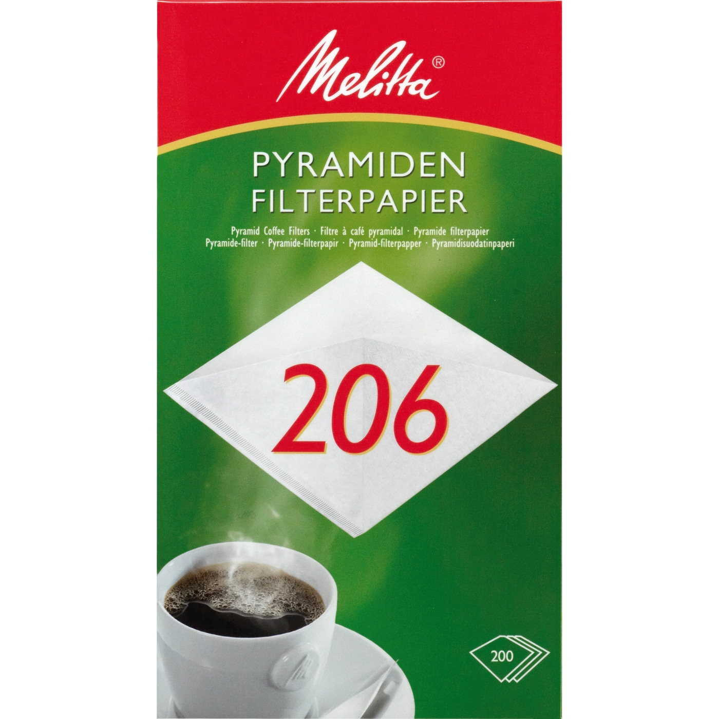 MELITTA Kaffeefilter Pyramiden Filterpapier PA SF 206 G Filter