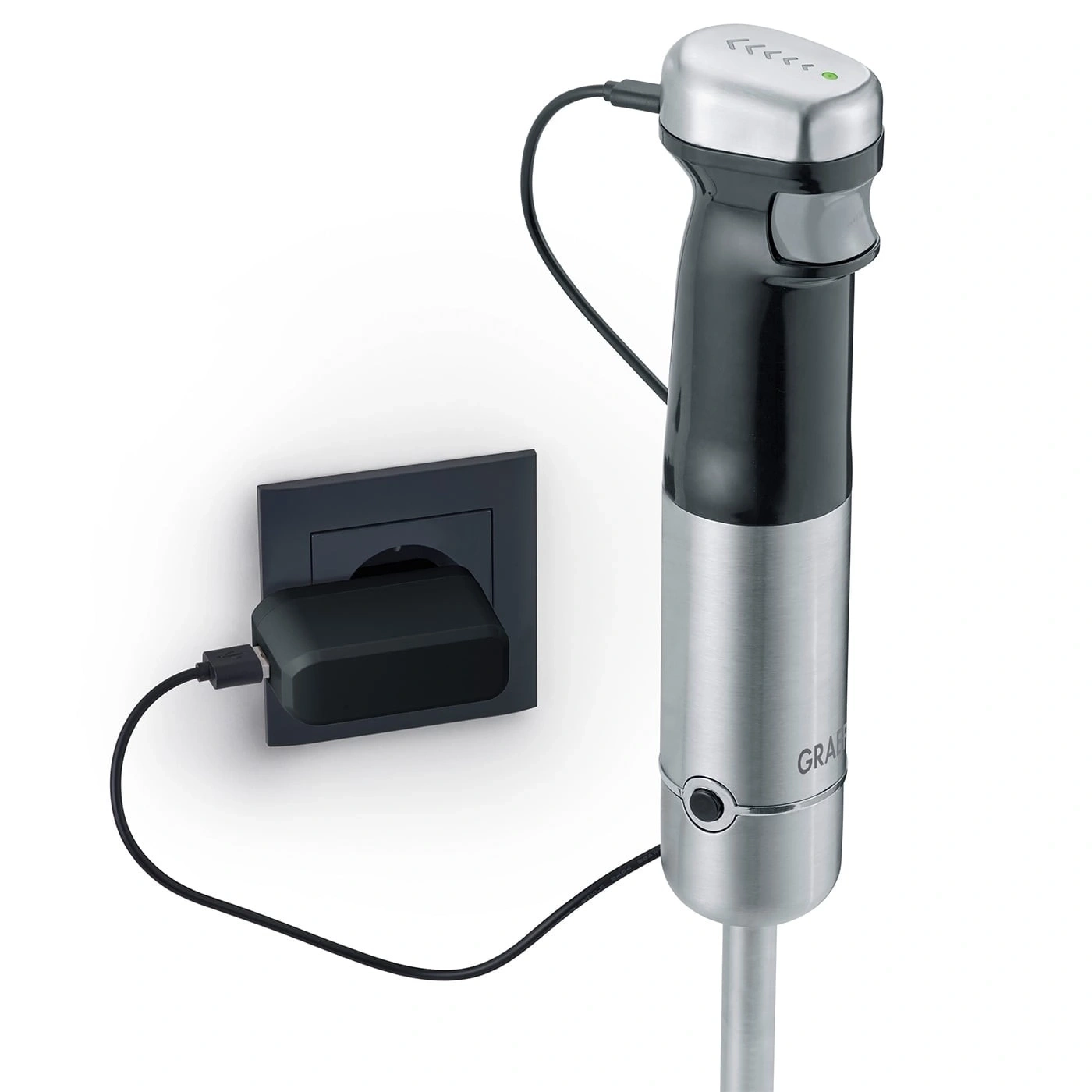 GRAEF Akku-Stabmixer HB802 Handmixer vielseitiges Zubehör Reinigungsbürste