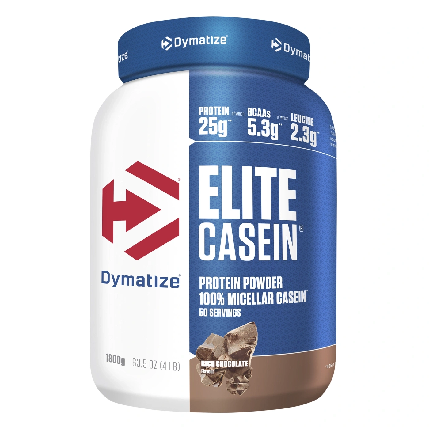 Dymatize Elite Casein Proteinpulver, Schokoladengeschmack, 1800g
