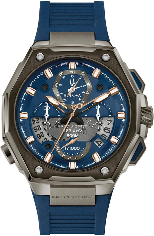 BULOVA Herren Armbanduhr Chronograph 98B357 Herrenuhr Quarzuhr Saphirglas 45mm