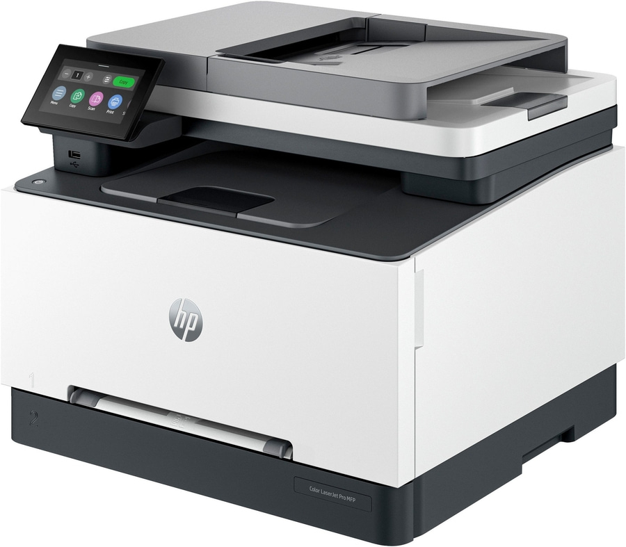 HP Color LaserJet Pro MFP Drucker, weiß und grau, mit Touchscreen-Bedienfeld