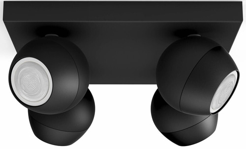 PHILIPS Hue White Ambiance Buckram 4er-Spot schwarz 4x250lm NEU sonst.