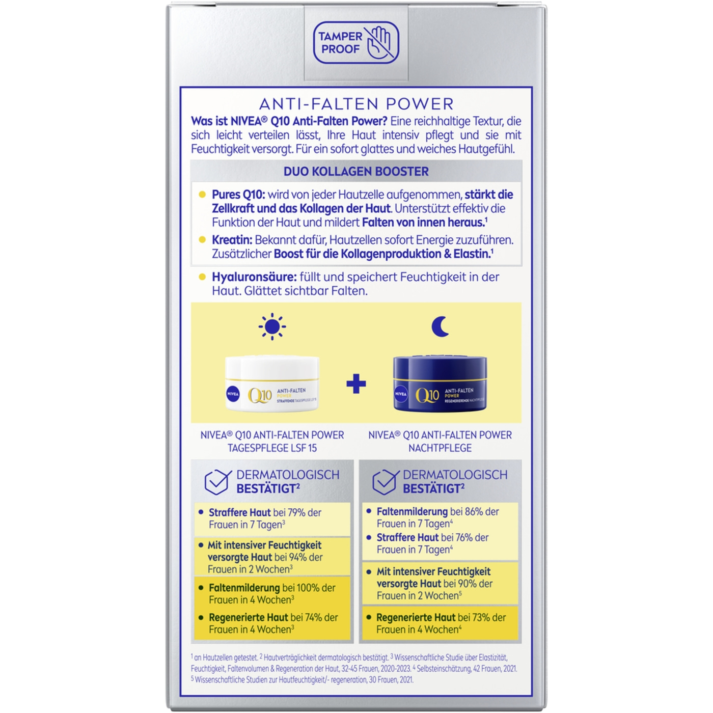 NIVEA Q10 Anti-Falten Power Tagespflege LSF15 und Nachtpflege