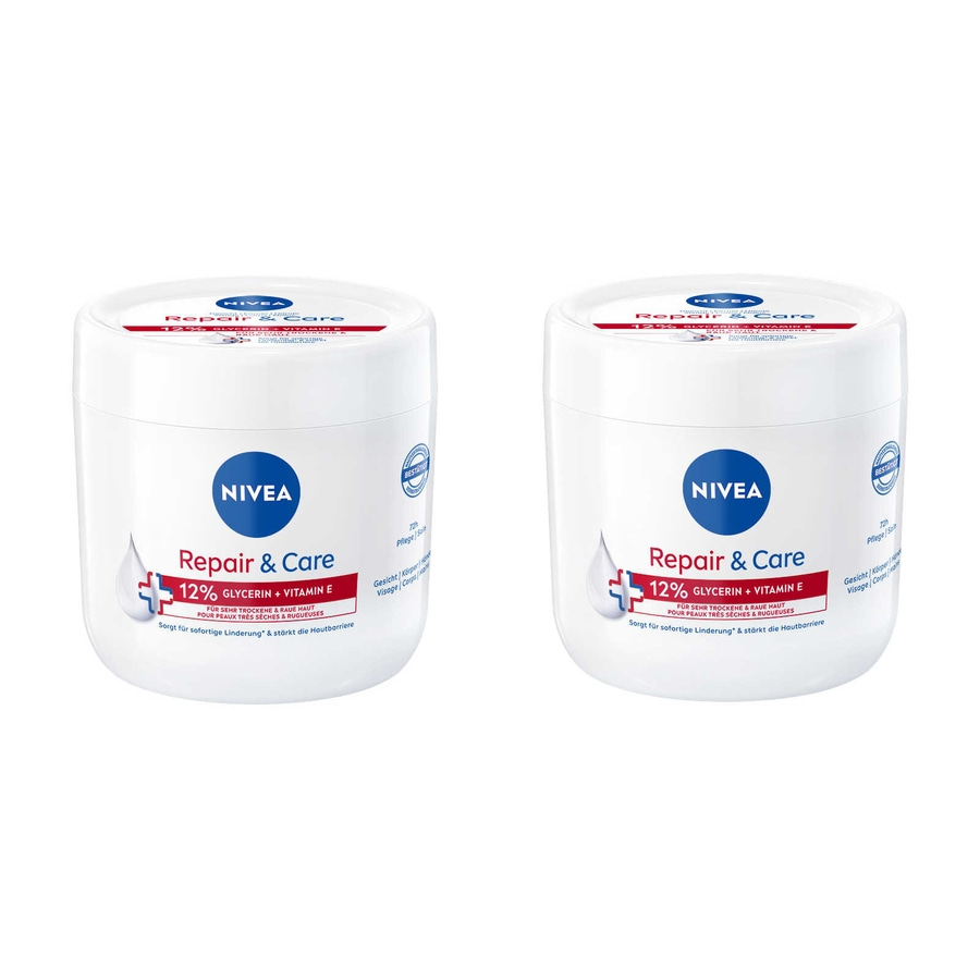 NIVEA Repair & Care Intensive Pflegecreme Glycerin+ Vitamin E Bodylotion 2x400ml