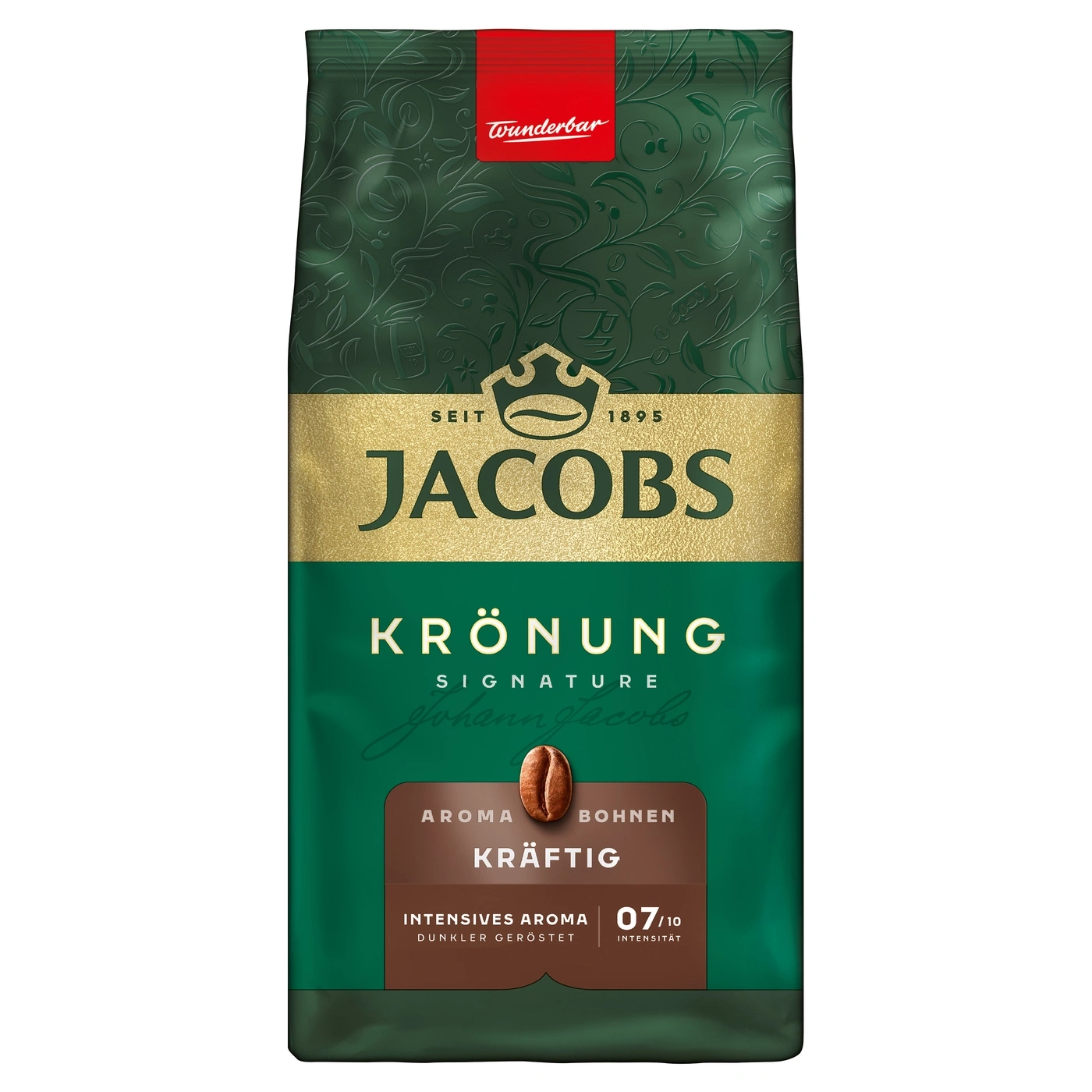 Packung Jacobs Krönung Kaffeebohnen, dunkel geröstet, intensiv