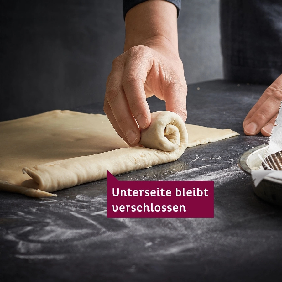 BETTY BOSSI Hefeschnecken-Profi Backschablone Gebäck Snacks Weiß Grau Lila NEU