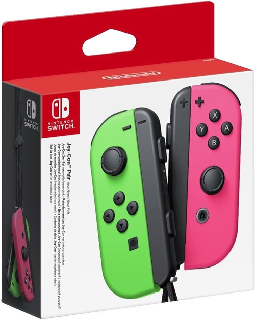 Nintendo Switch Joy-Con Pair Neon Grün/Neon Pink Controller-Set. Spielzubehör.