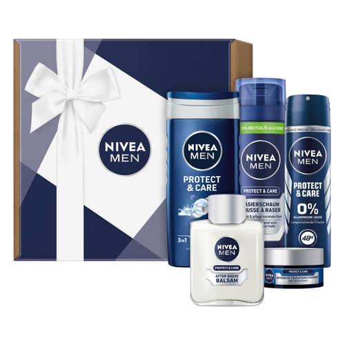 NIVEA MEN Protect & Care Geschenkset 5-tlg. Rasierschaum After Shave Duschgel