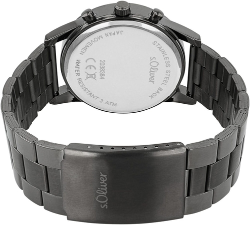 S.OLIVER Herren Armbanduhr 2038384 Quarz Chronograph Stoppfunktion 42mm S.OLIVER Herren Armbanduhr 2038384 Quarz Chronograph Stoppfunktion 42mm