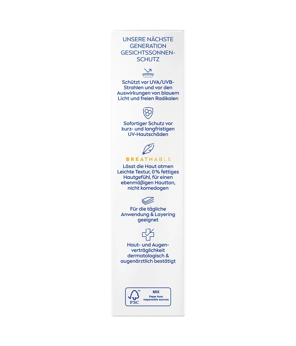 Sonnencreme für das Gesicht mit UV-Schutz und Antioxidantien