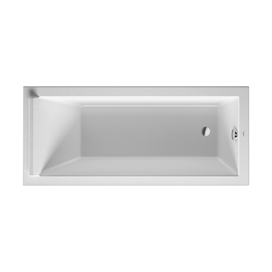 DURAVIT Badewanne Starck 1700 x 750 mm Weiß mit 1 Rückenschräge Acryl