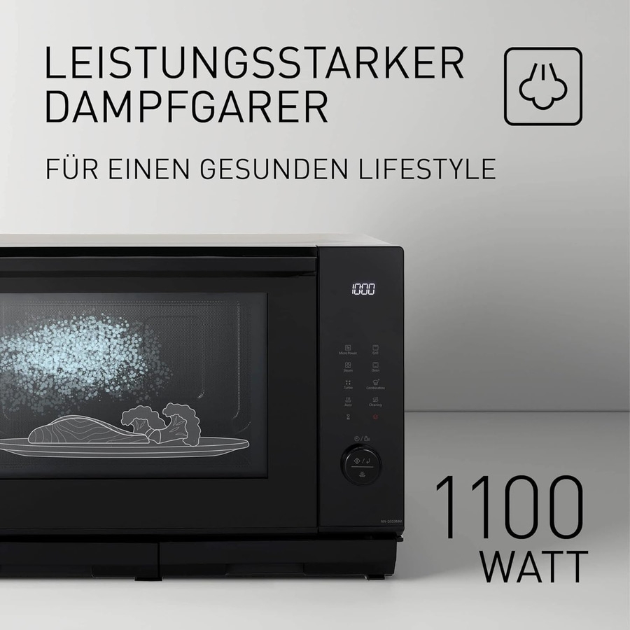Dampfgarer mit 1100 Watt Leistung für gesunde Ernährung und Lifestyle.
