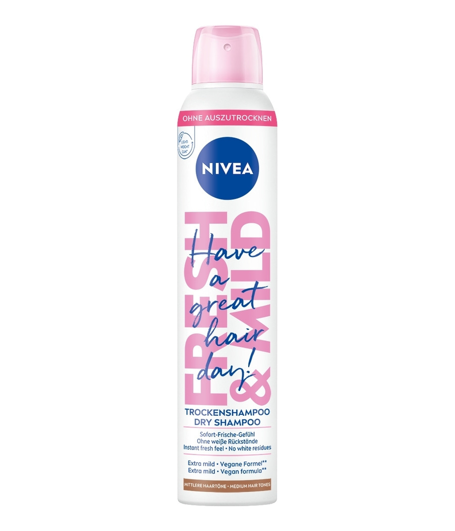 NIVEA Trockenshampoo Hair Care Mittlere Haartöne Fresh & Mild schonend 3 x 200ml