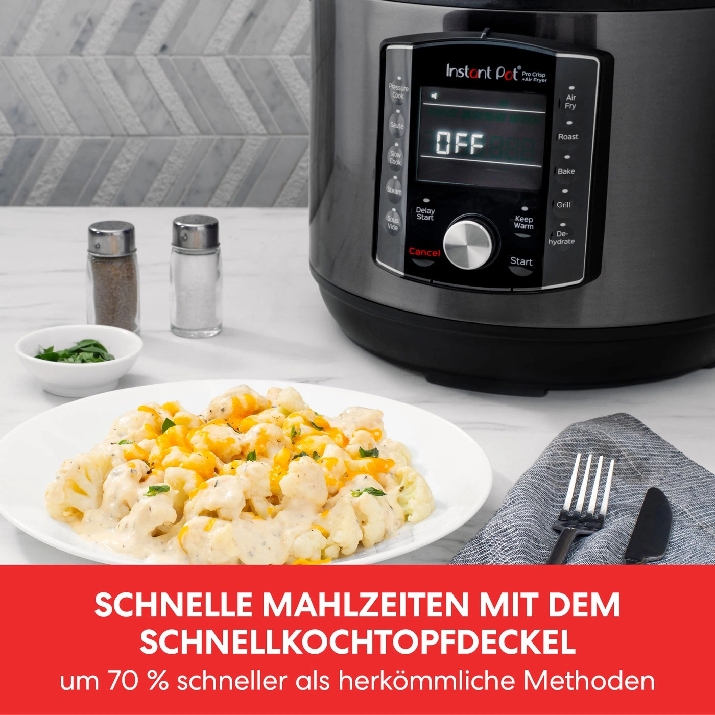 INSTANT POT Pro Crisp Multikocher 11in1 Heißluftfritteuse Slow Cooker NEU