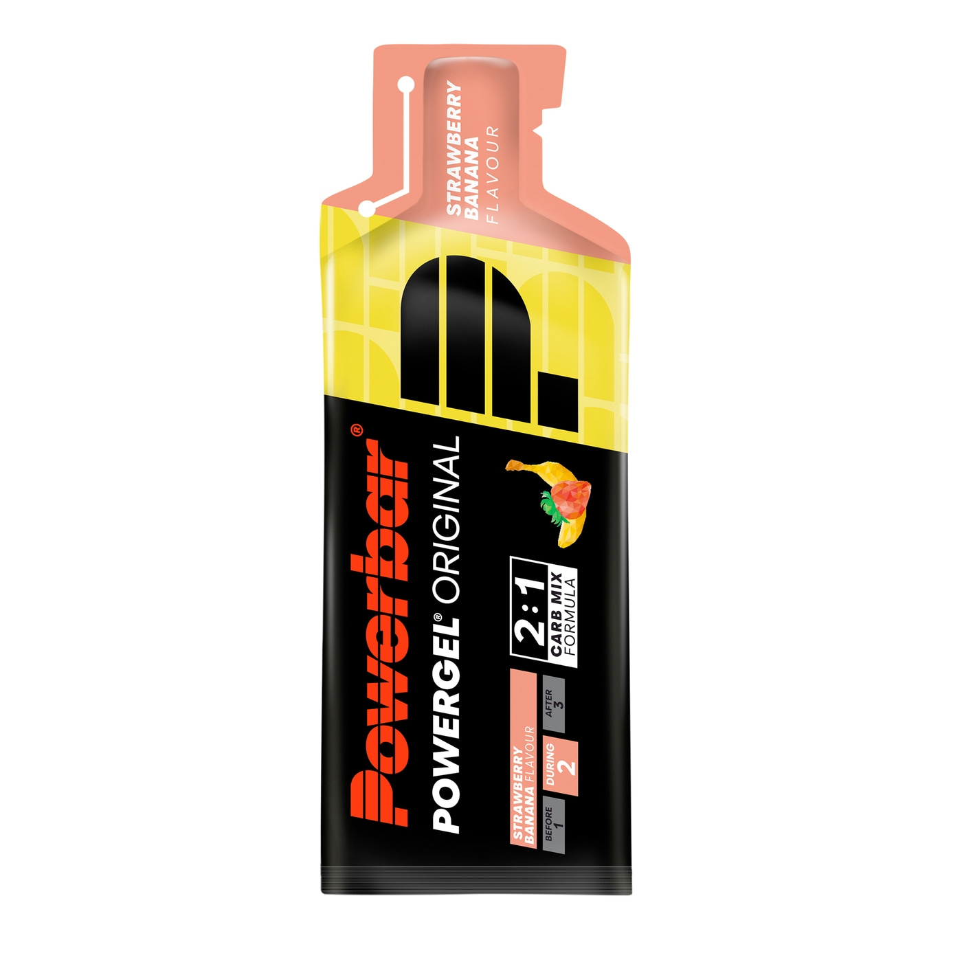 POWERBAR PowerGel Fruit Strawberry-Banana High Carb Energie Gel Natrium 24x41g