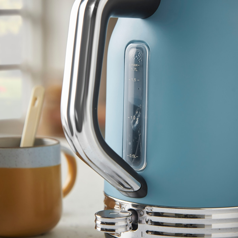 RUSSELL HOBBS Wasserkocher Hanley Retro Blue 28641-70 Edelstahl 1,7 L 2400 W