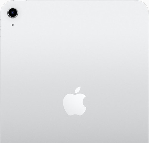 Weißes Apple iPad mit Kamera und Apfel-Logo auf der Rückseite.