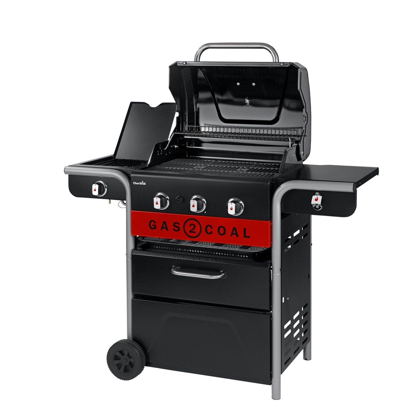 Char-Broil Hybridgrill Gas2Coal 2.0 330 Grill Kohle und Gas Kombination 10,1 kW