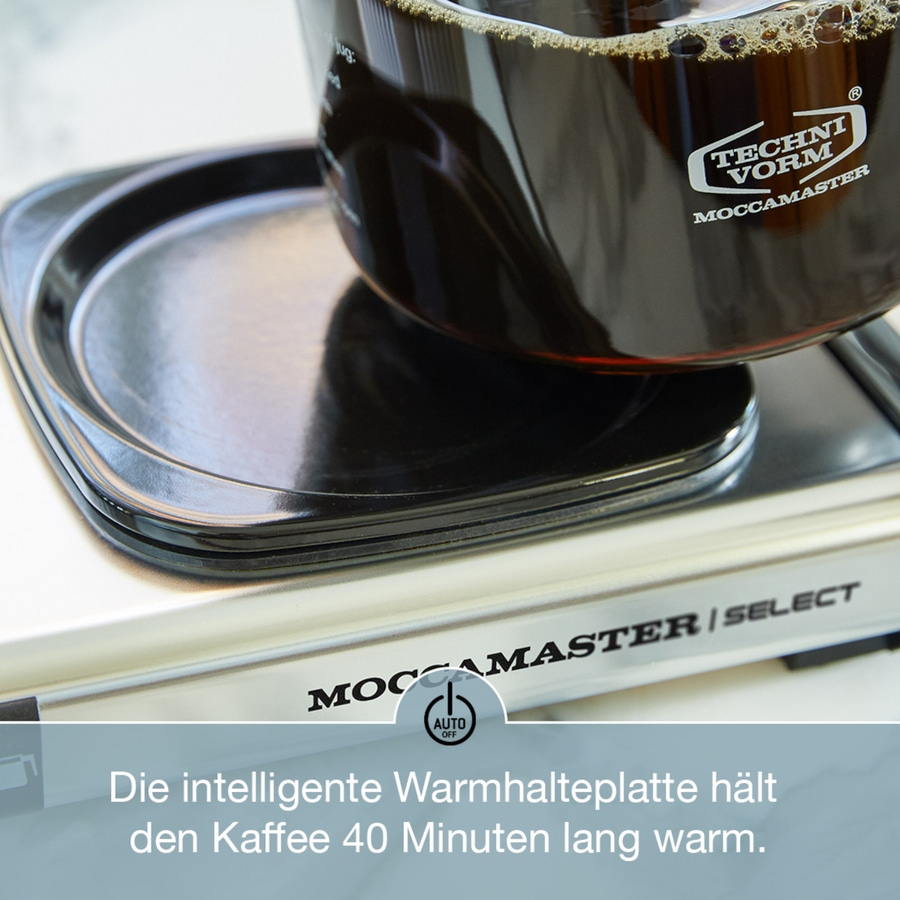 Kaffeemaschine mit Warmhalteplatte, hält Kaffee 40 Minuten warm, MOCCAMASTER.