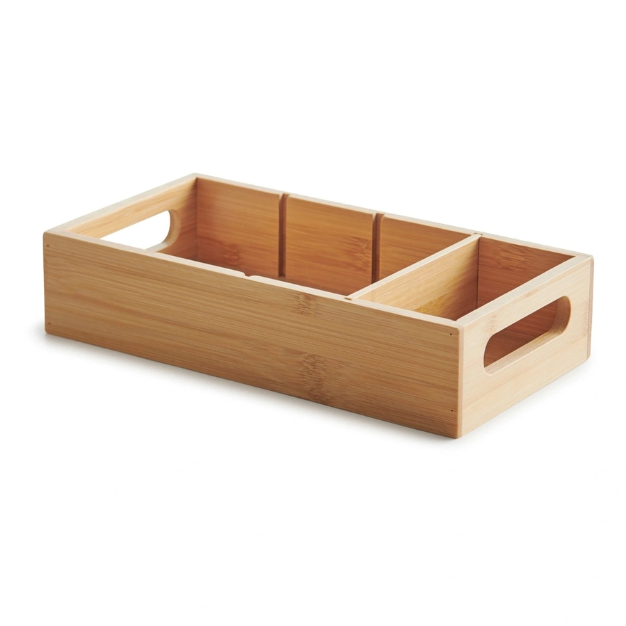 BETTY BOSSI Schrank-Organizer unterteilbar 2 Stk. Bambus 25 x 13 cm