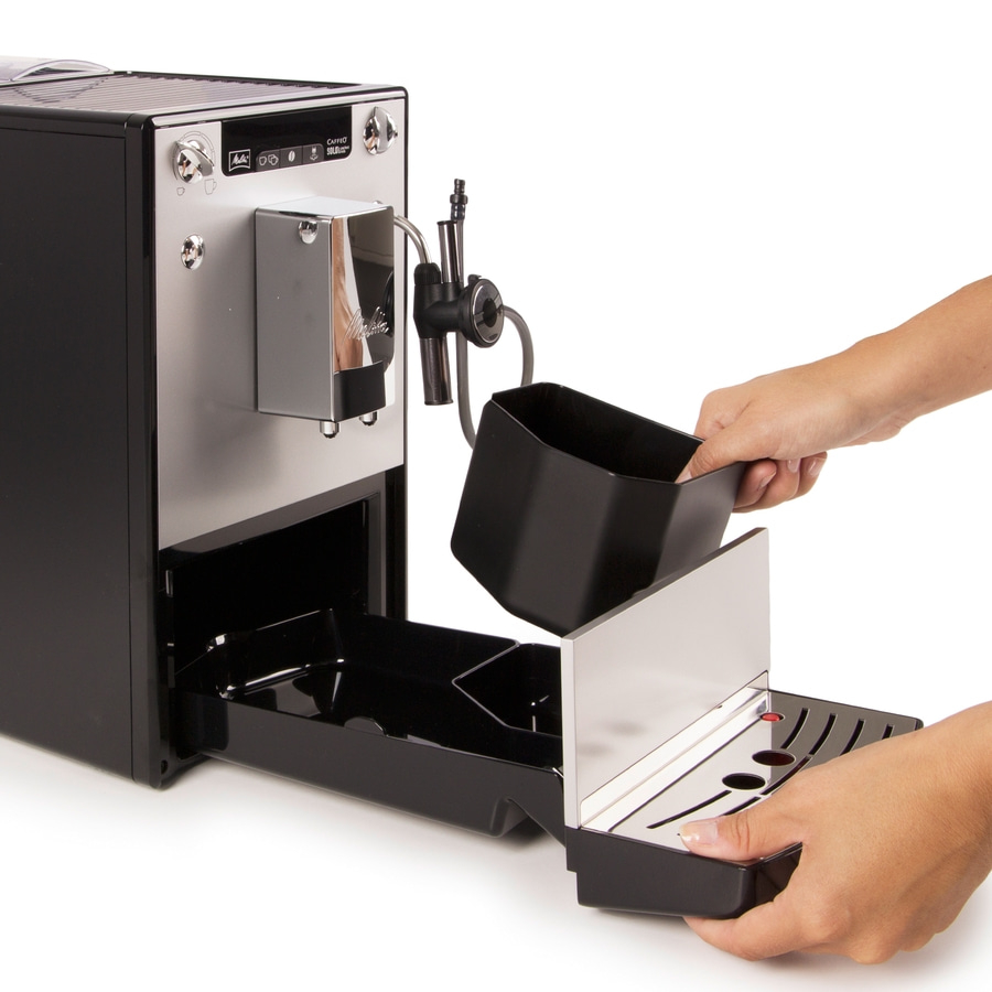 MELITTA Kaffeevollautomat Solo & Perfect Milk E 957-203 Silber kompakt