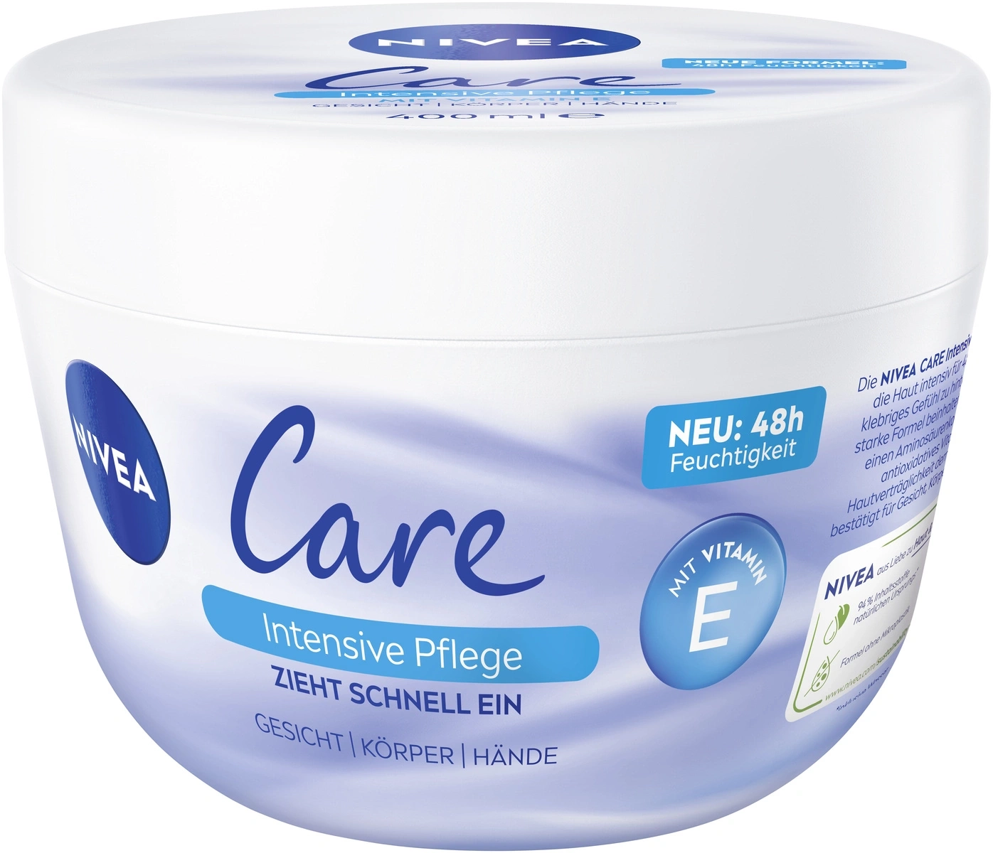 Nivea Care Creme, Gesicht, Körper, Hände, Intensive Pflege, 48h Feuchtigkeit, Vitamin E